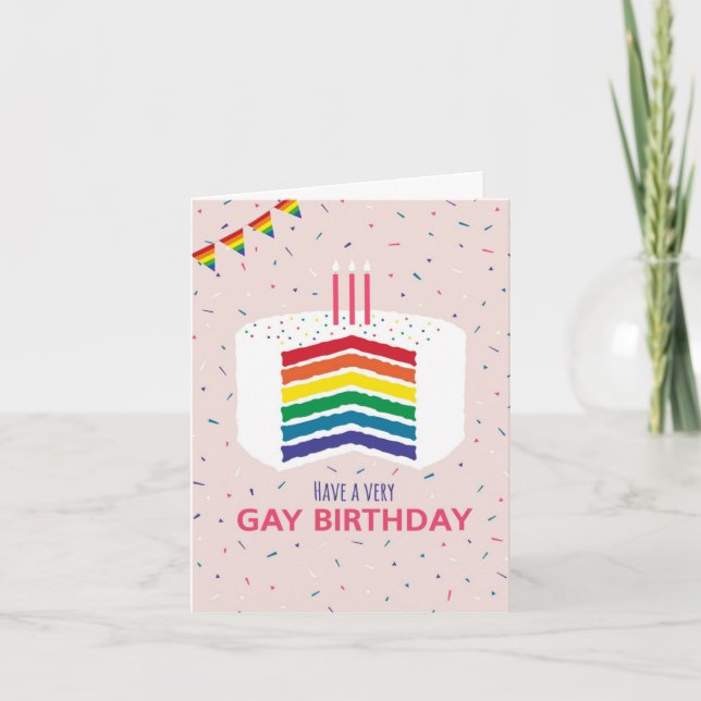 Gay Birthday Wish for Life Partner Card (Front)