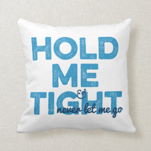 Gay Blue Hold Me Tight Personalized Throw Pillow