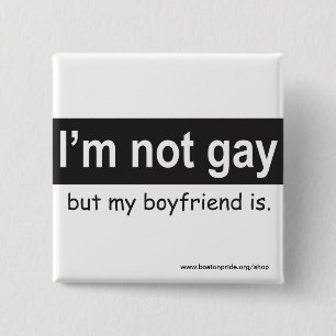 Gay Boyfriend Square 2 Inch Square Button
