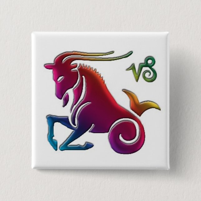 Gay Capricorn Button (Front)