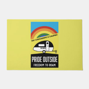 Gay caravan camping doormat