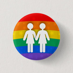 Gay Couple 1 Inch Round Button