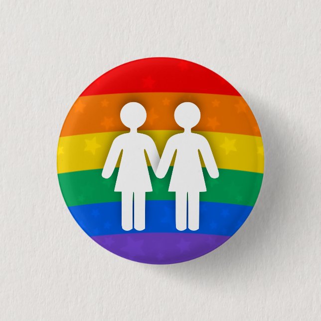 Gay Couple 1 Inch Round Button (Front)
