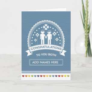 Gay Couple   Congratulations Card