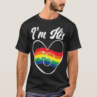 Gay Couple Gifts Matching LGB Im His Gay Pride T-Shirt