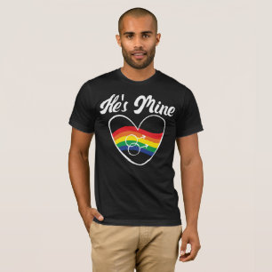 Gay Couples Matching LGBT He's Mine Gay Pride T-Shirt
