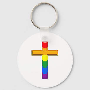 Gay Cross Keychain