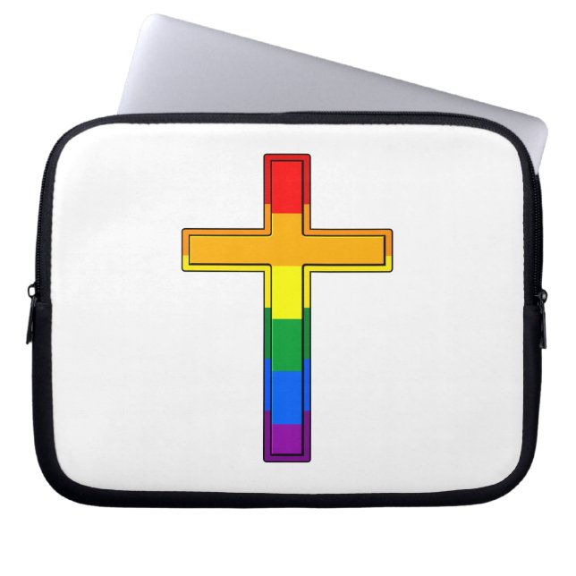 Gay Cross Laptop Sleeve (Front)