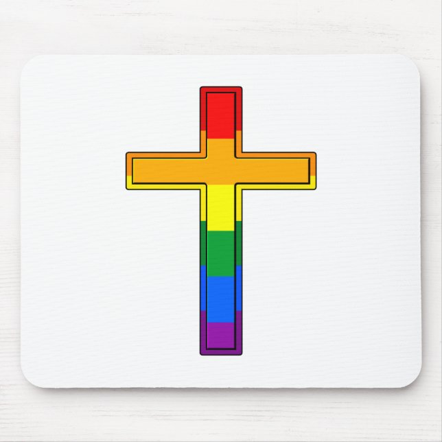 Gay Cross Mouse Pad (Front)