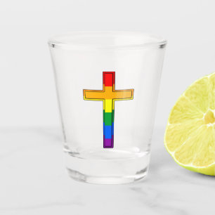 Gay Cross Shot Glass