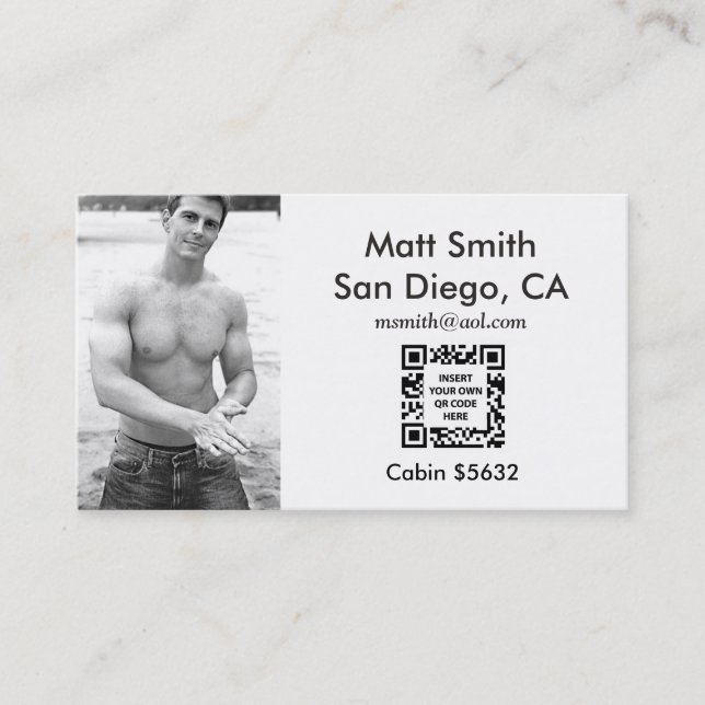 Gay Cruise Card (with back and QR code) (Front)