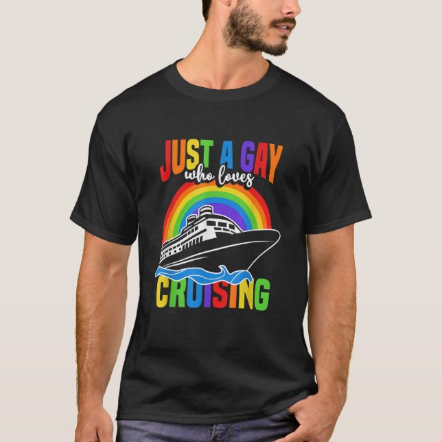 Gay Cruise Cruiseing Summer Vacation T-Shirt (Front)