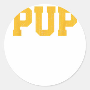 Gay Cruising PUP Rainbow Flag Gay Pride Parade LGB Classic Round Sticker