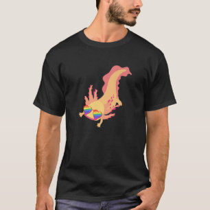 Gay Cute Axolotl LGBT Rainbow Sunglasses Lesbian P T-Shirt