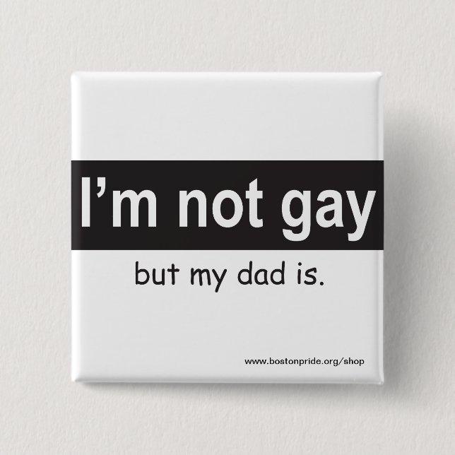 Gay Dad Square 2 Inch Square Button (Front)