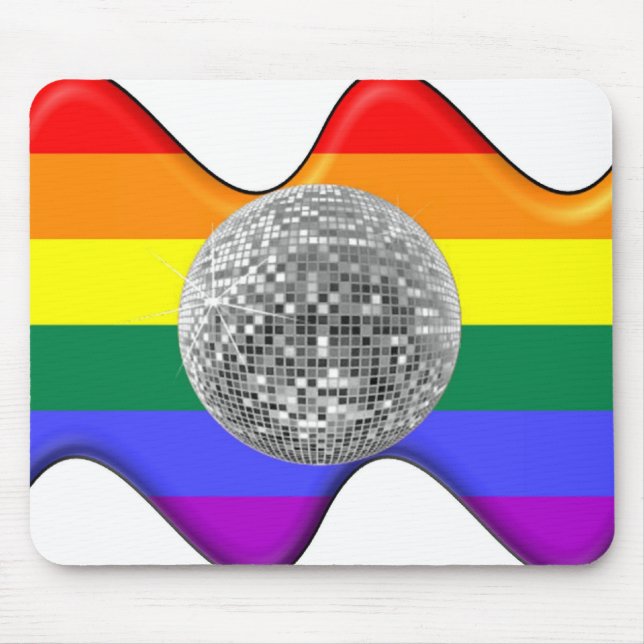 Gay Disco Mouse Pad (Front)