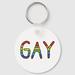 Gay Doodle Design Keychain