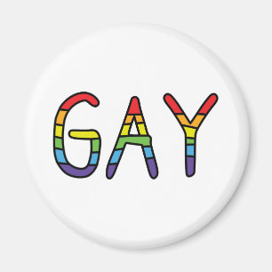Gay Doodle Design Magnet