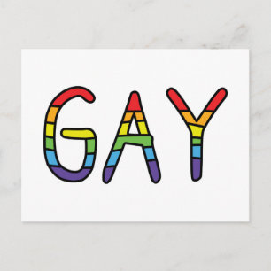 Gay Doodle Design Postcard