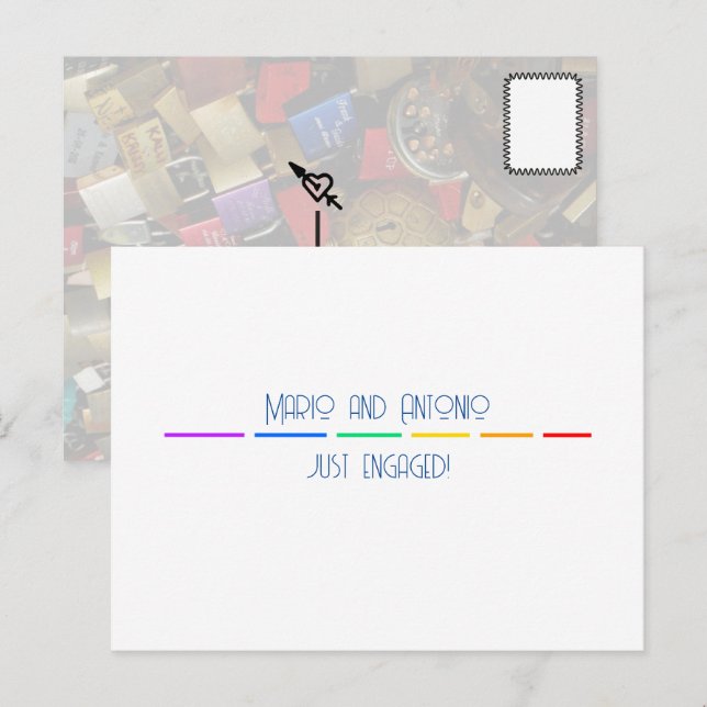 Gay Engaged  Postcard (Front/Back)
