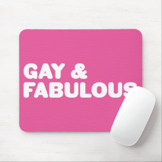 Gay & Fabulous Pink Statement Customizable Colour Mouse Pad