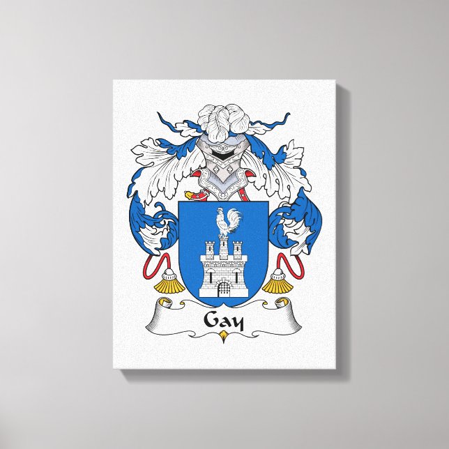 Gay Family Crest Canvas Print (Front)