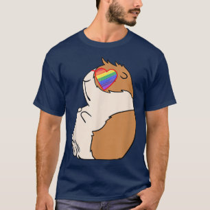 Gay Fat Guinea Pig Lover Girls LGBTQ Pride Rainbow T-Shirt