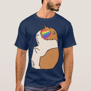 Gay Fat Guinea Pig Lover Girls LGBTQ Pride Rainbow T-Shirt