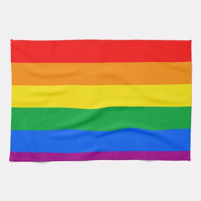 GAY FLAG ORIGINAL -.png Kitchen Towel (Horizontal)