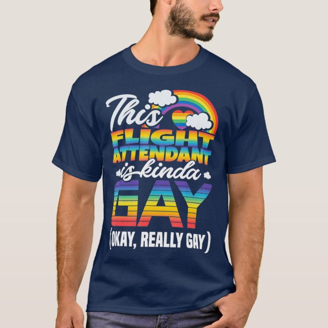 Gay Flight Attendant T-Shirt (Front)