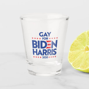 GAY FOR BIDEN HARRIS SHOT GLASS