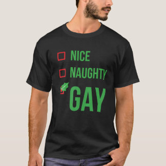 Gay Funny Pajama Christmas Gift T-Shirt