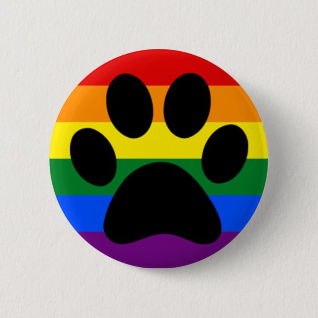 Gay furry pride 2 inch round button (Front)