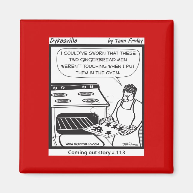 Gay gingerbread Men Magnet (Front)