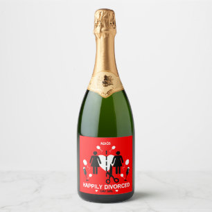 Gay Girl Divorce Survivor Mug Sparkling Wine Label