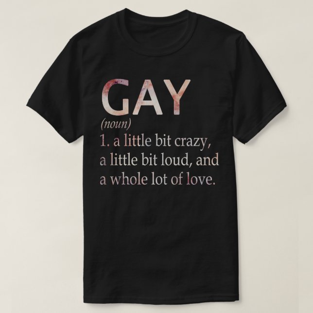 Gay Girl Name Definition T-Shirt (Design Front)