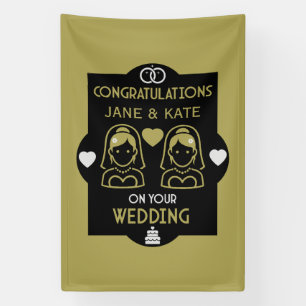 Gay Girls Wedding Day Banner