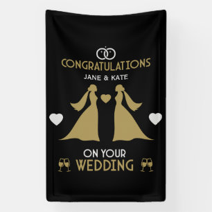 Gay Girls Wedding Day Banner