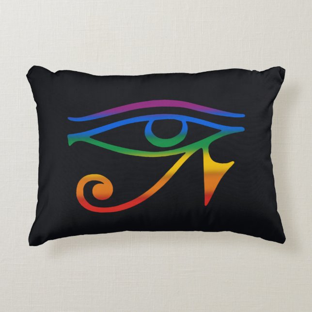 Gay Goth Pride Flag Accent Pillow (Front)