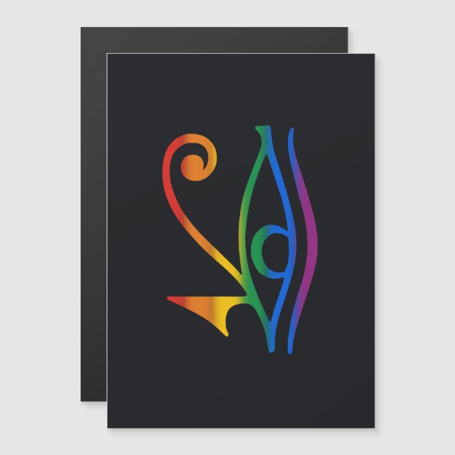 Gay Goth Pride Flag Magnetic Invitation (Front/Back)