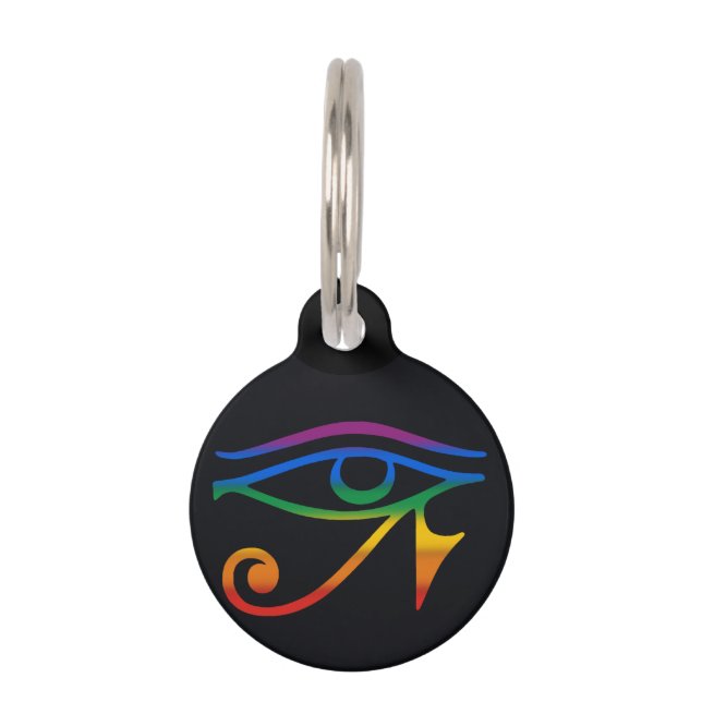 Gay Goth Pride Flag Pet Tag (Front)