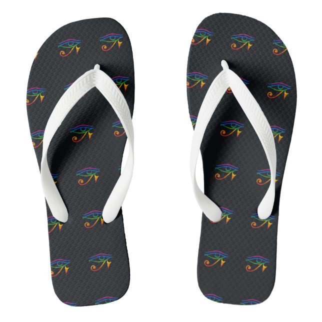 Gay Goth Pride Flip Flops (Footbed)