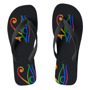 Gay Goth Pride Flip Flops