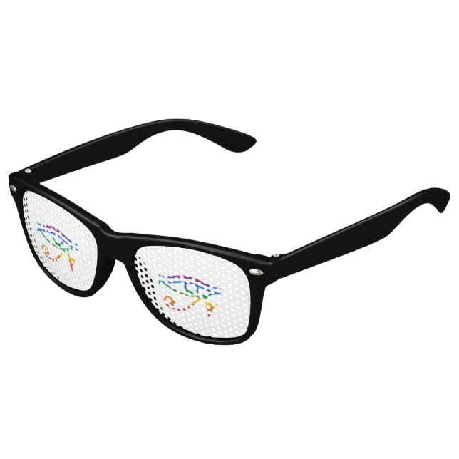Gay Goth Pride Kids Sunglasses (Angled)