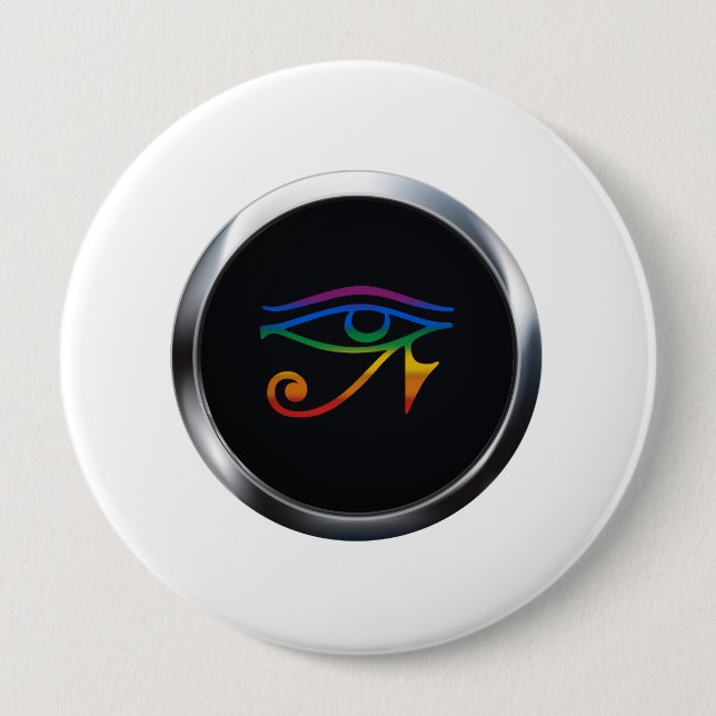 GAY GOTH PRIDE MEDALLION 4 INCH ROUND BUTTON (Front)