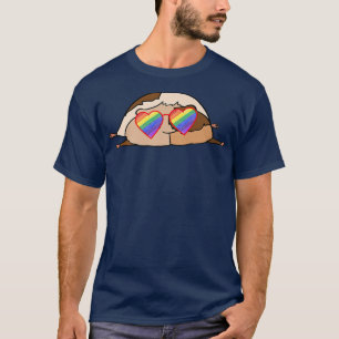 Gay Guinea Pig Lover Girls LGBTQ Pride Rainbow Stu T-Shirt