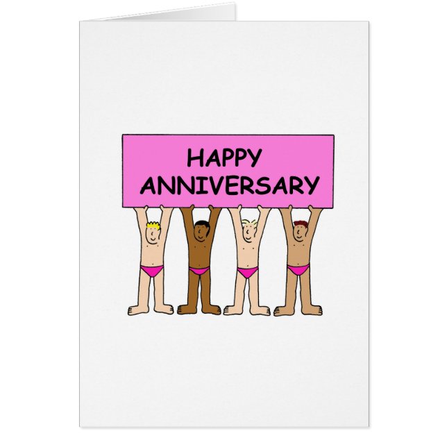Gay Happy Anniversary Humour. (Front)