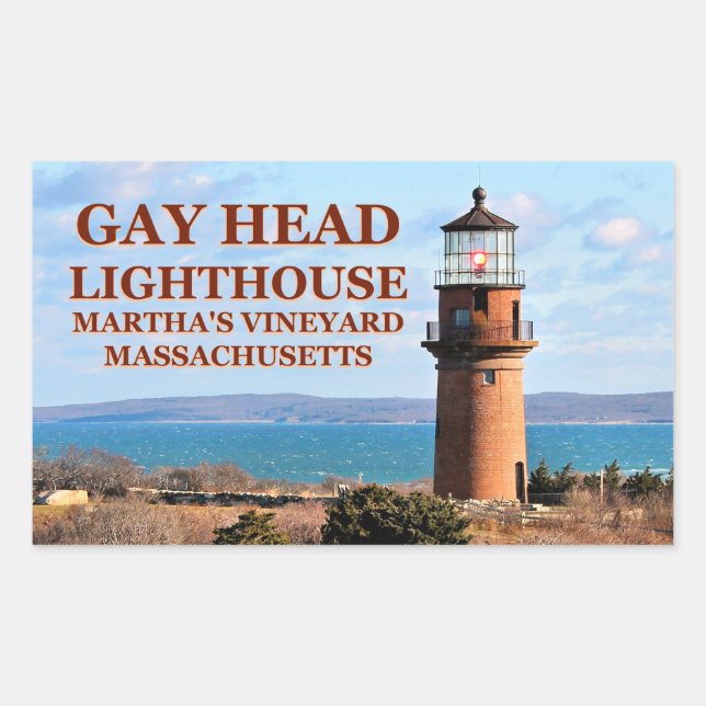 Gay Head Lighthouse, Martha's Vineyard MA Sticker (Front)