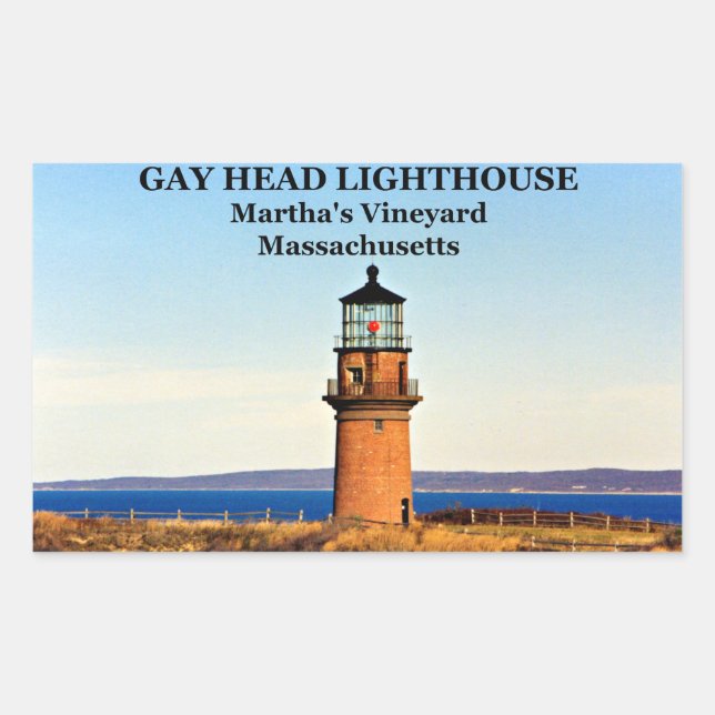 Gay Head Lighthouse, Martha's Vineyard MA Sticker (Front)