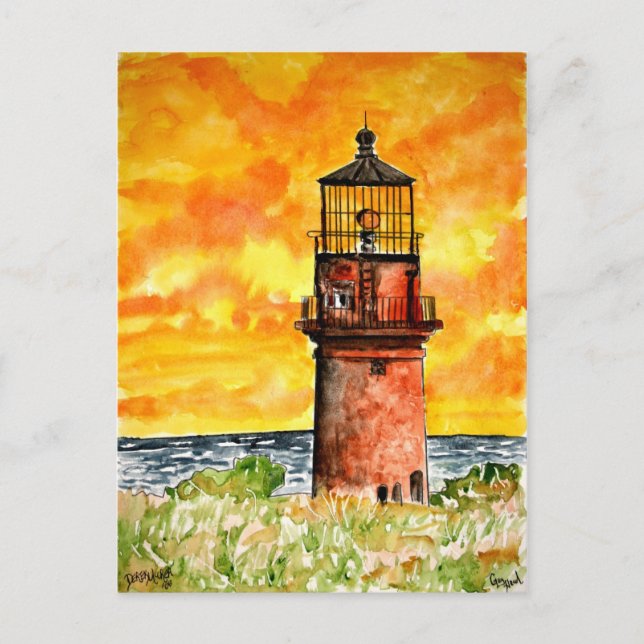 gay head lighthouse marthas vineyard Postcard (Front)
